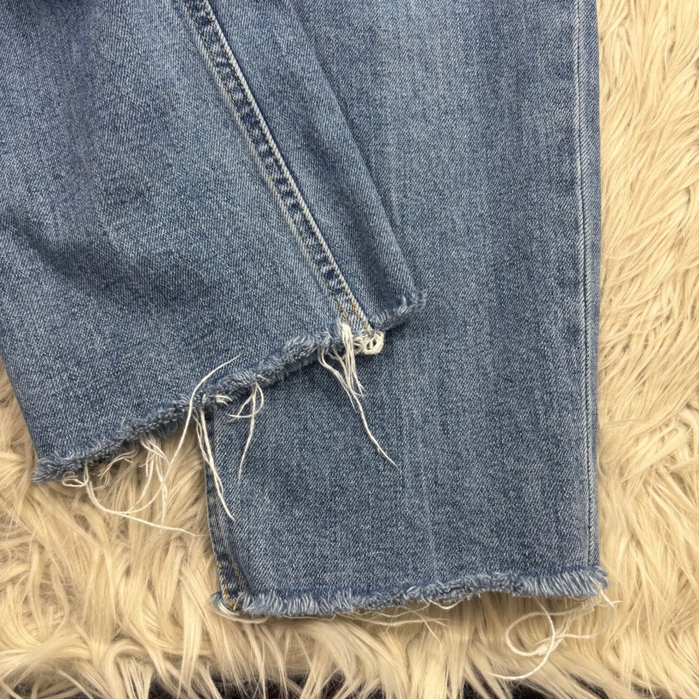 Everlane Women's 24 Light Wash Way High Straight Leg Jeans Raw Hems Classic - Picture 2 of 10
